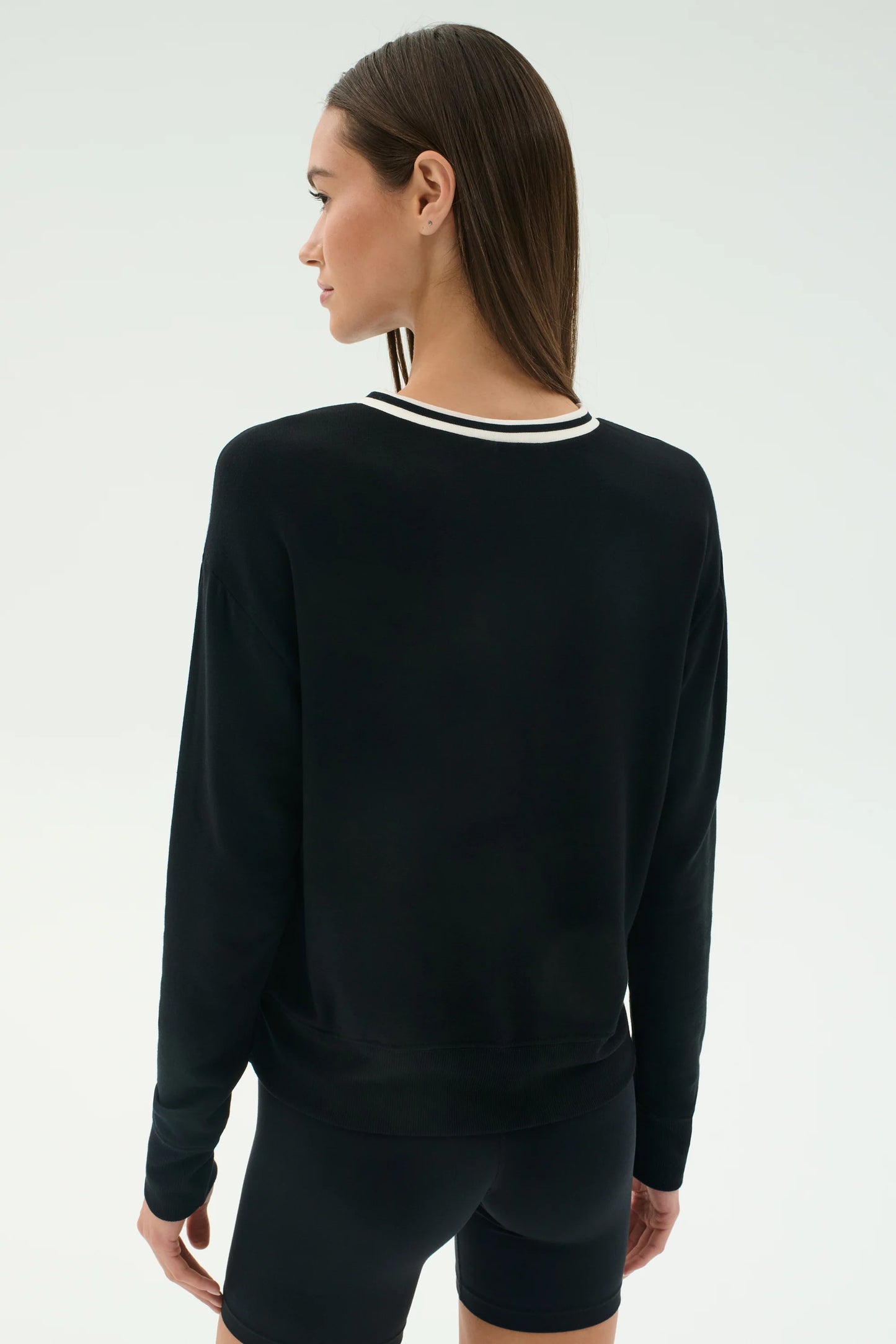 SONJIA FLEECE SWEATSHIRT W/STRIPE