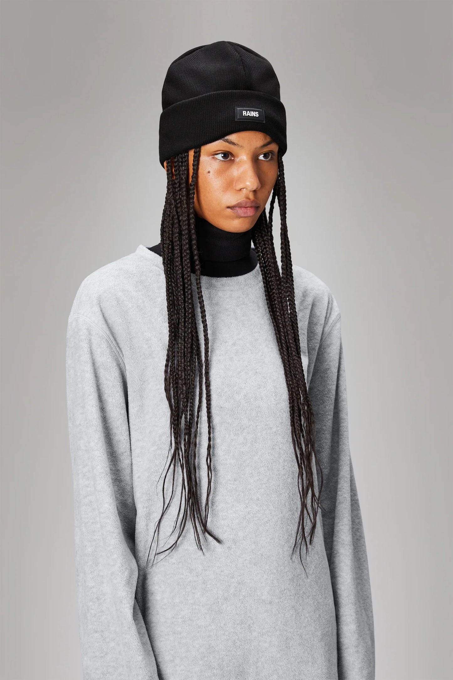 RIBBED FLEECE BEANIE