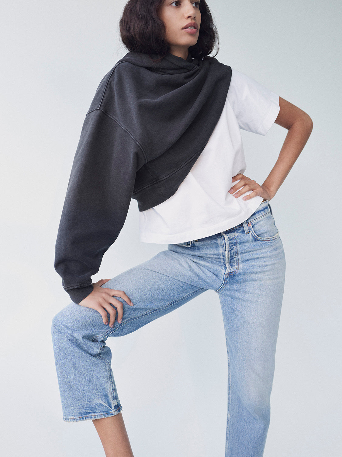 90'S PINCH WAIST CROP IN RIPPLE
