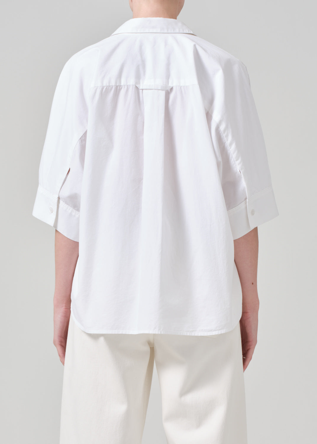 CLAIRE ORIGAMI SHIRT IN OPTIC WHITE