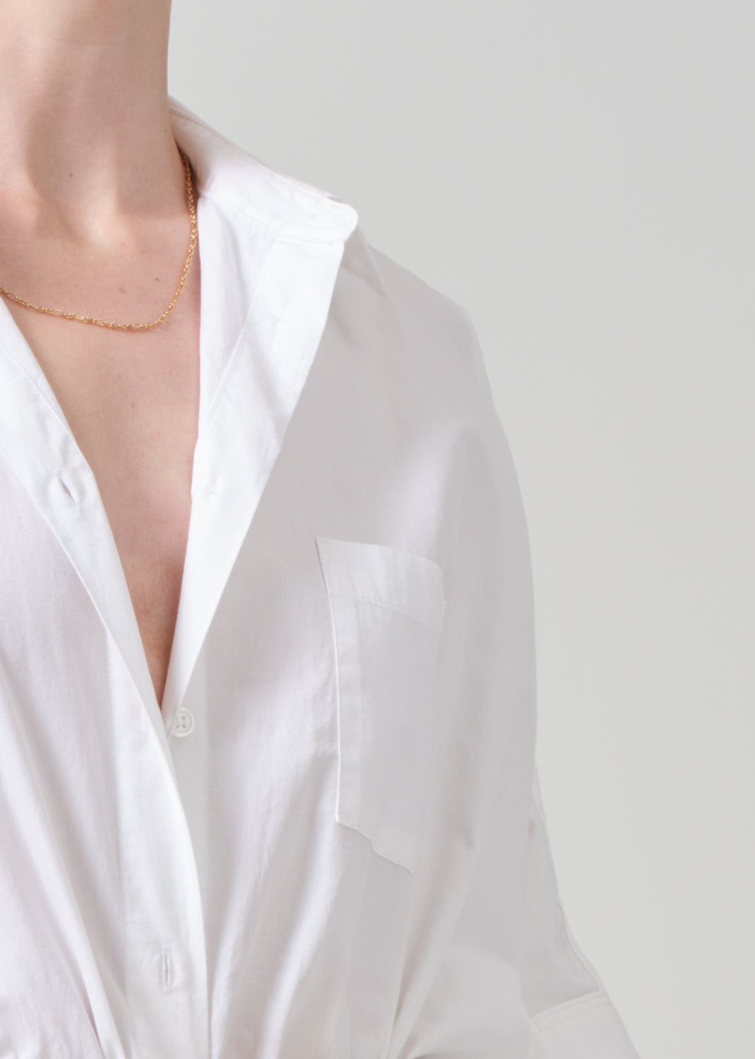 CLAIRE ORIGAMI SHIRT IN OPTIC WHITE