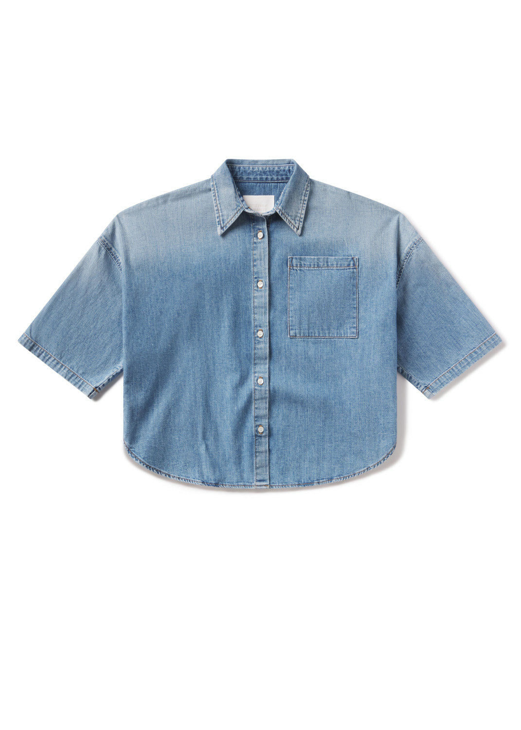 FRANCES CROPPED CAPE BUTTON UP IN SKYLAND