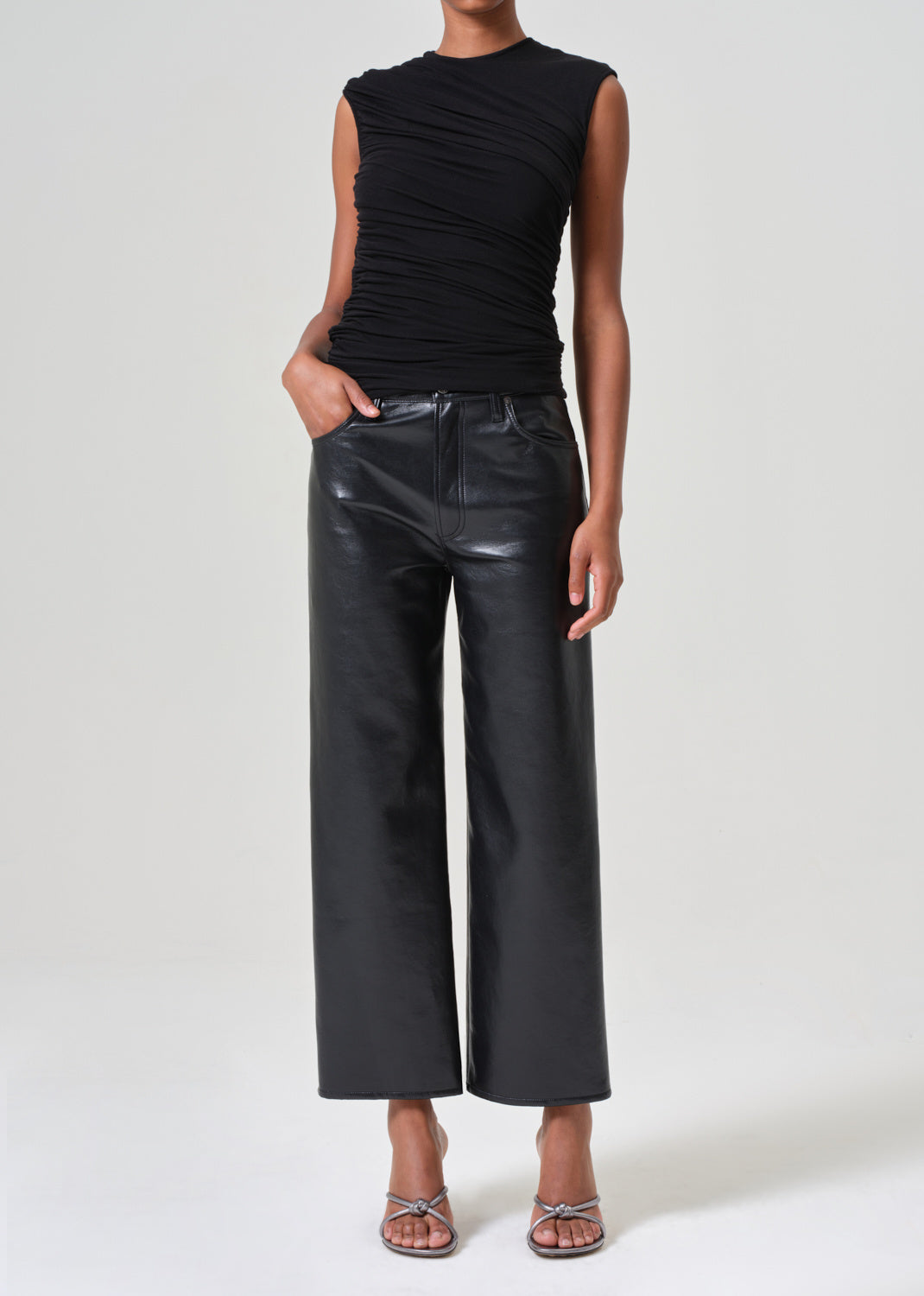REN HIGH RISE IN RECYCLED LEATHER