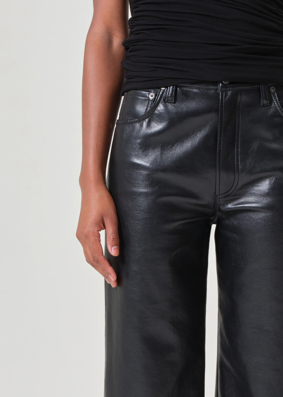 REN HIGH RISE IN RECYCLED LEATHER
