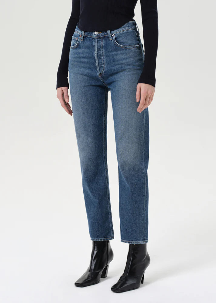 90S PINCH WAIST CROP IN OVERCAST