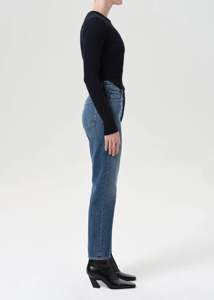 90S PINCH WAIST CROP IN OVERCAST