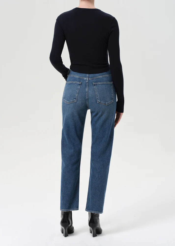 90S PINCH WAIST CROP IN OVERCAST