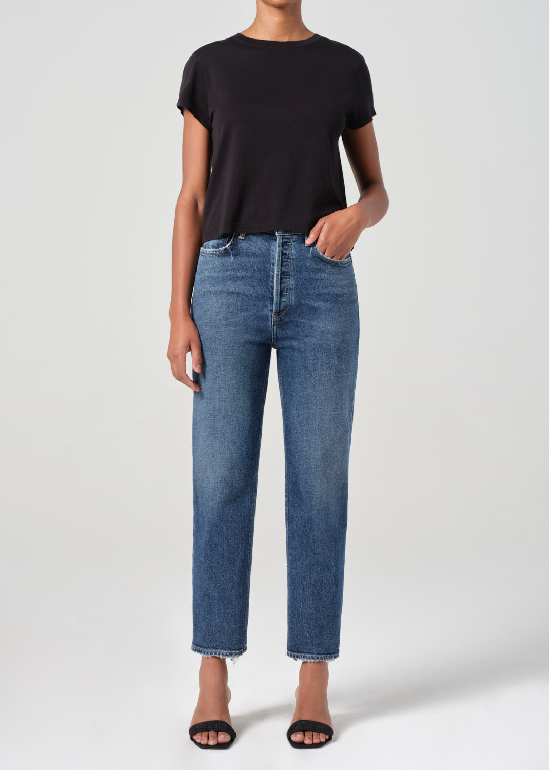 90'S PINCH WAIST CROP IN SOLACE