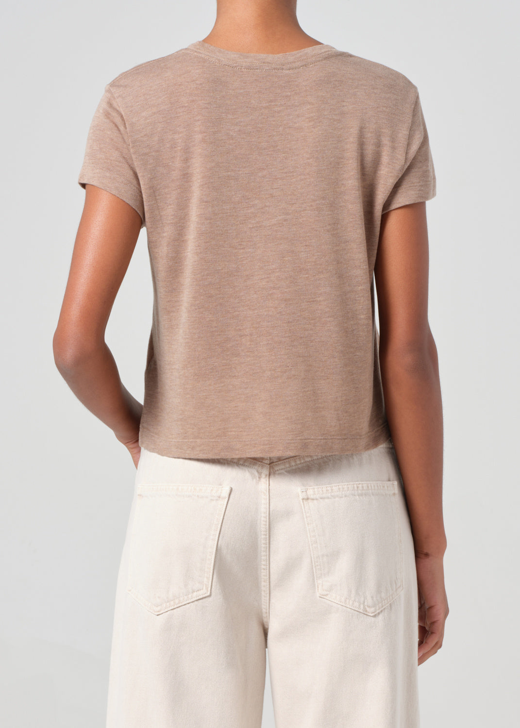 ADINE SHRUNKEN TEE CHAI HEATHER