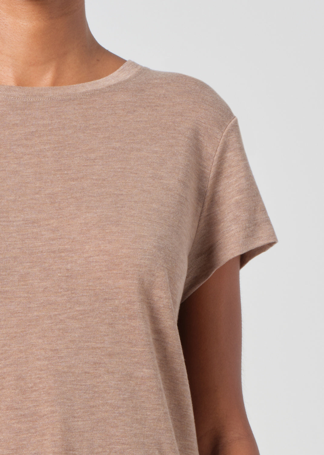ADINE SHRUNKEN TEE CHAI HEATHER