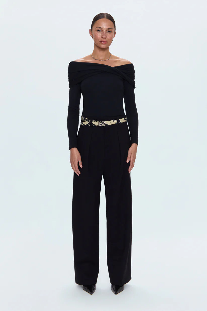 EDEN PLEATED PONTE TROUSER