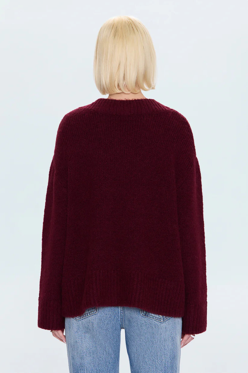 TALIA CHUNKY V-NECK L/S SWEATER