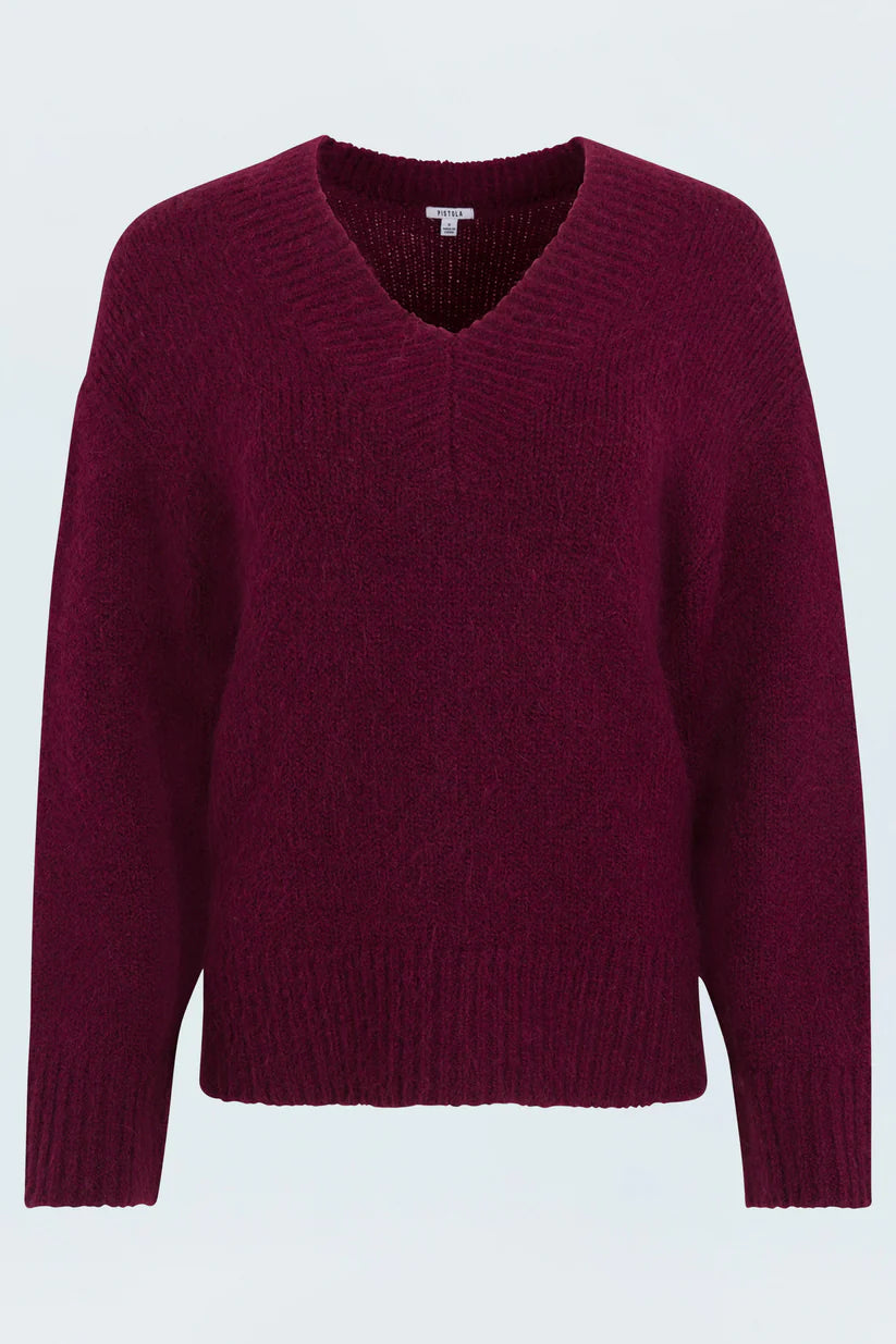 TALIA CHUNKY V-NECK L/S SWEATER
