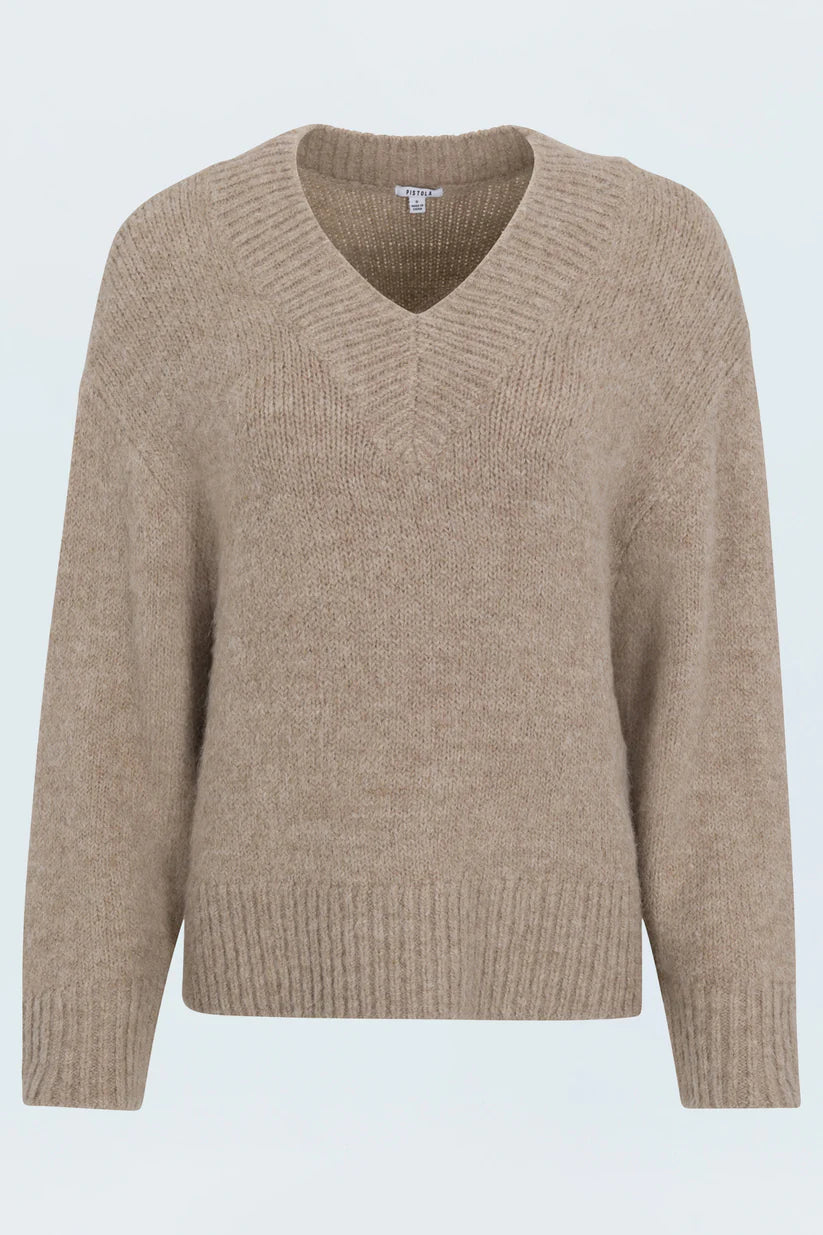 TALIA CHUNKY V-NECK L/S SWEATER