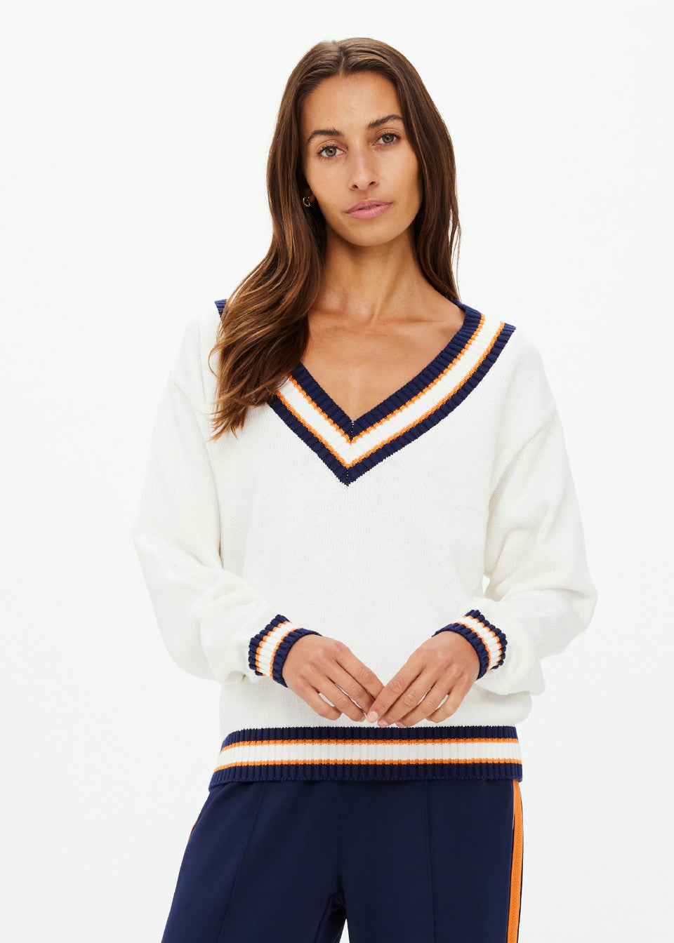JOSETTE V NECK KNIT SWEATER