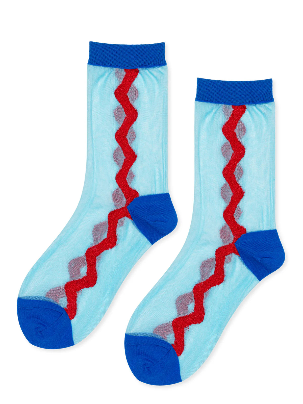 ZIG ZAG SHEER CREW SOCK