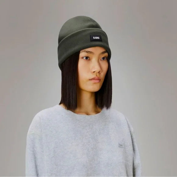 RIBBED FLEECE BEANIE