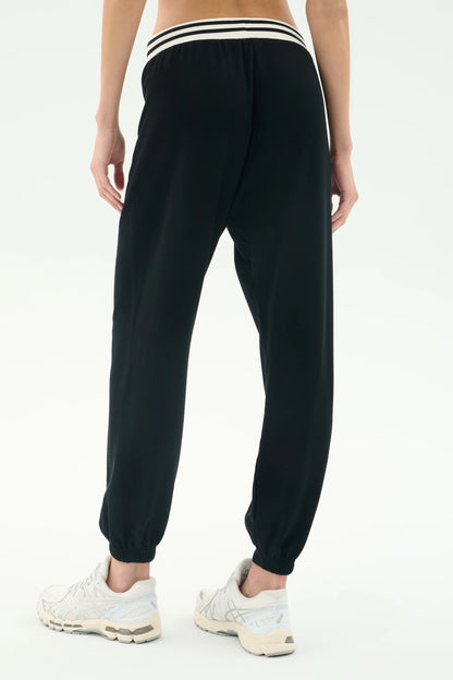 ANDIE OVERSIZED FLEECE SWEATPANT W/STRIPE
