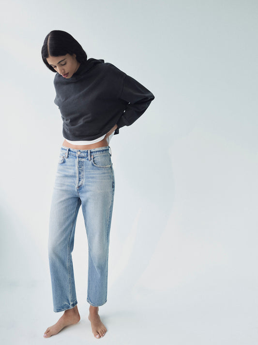 90'S PINCH WAIST CROP IN RIPPLE
