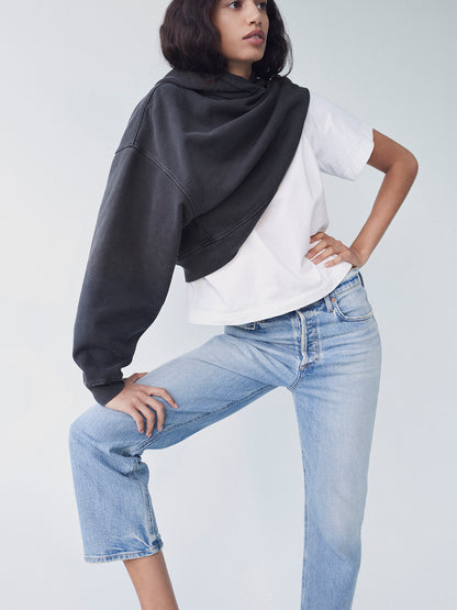 90'S PINCH WAIST CROP IN RIPPLE