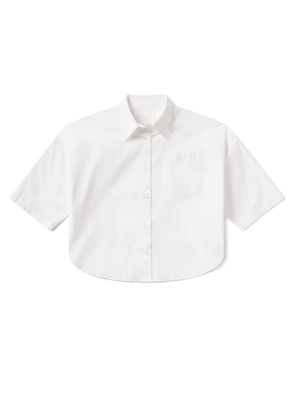 FRANCES CROPPED CAPE BUTTON UP