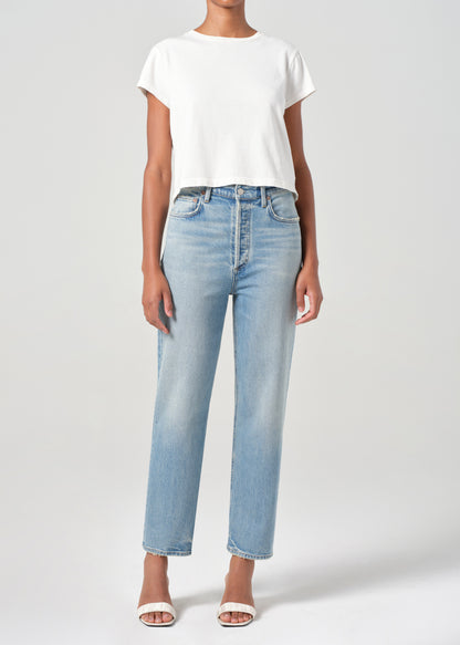 90'S PINCH WAIST CROP IN RIPPLE