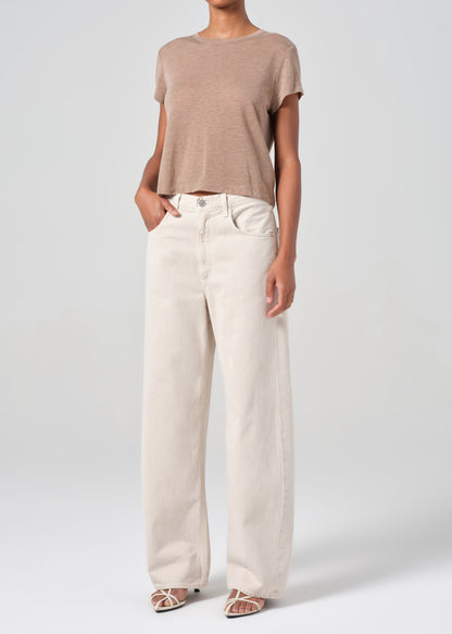 ADINE SHRUNKEN TEE CHAI HEATHER