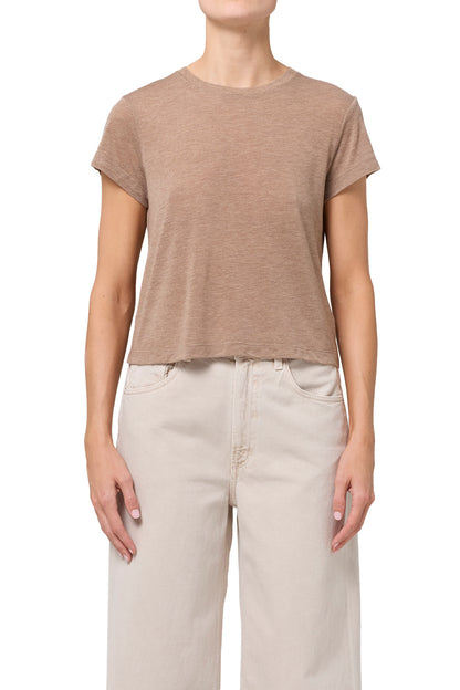 ADINE SHRUNKEN TEE CHAI HEATHER