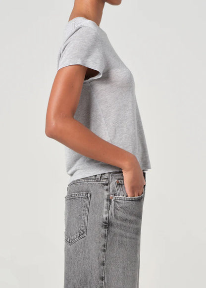 ADINE SHRUNKEN TEE GREY HEATHER