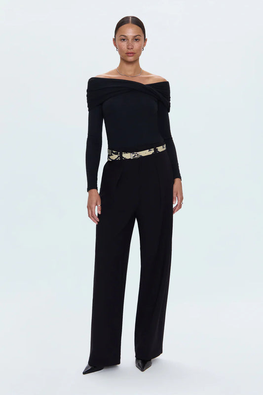 EDEN PLEATED PONTE TROUSER