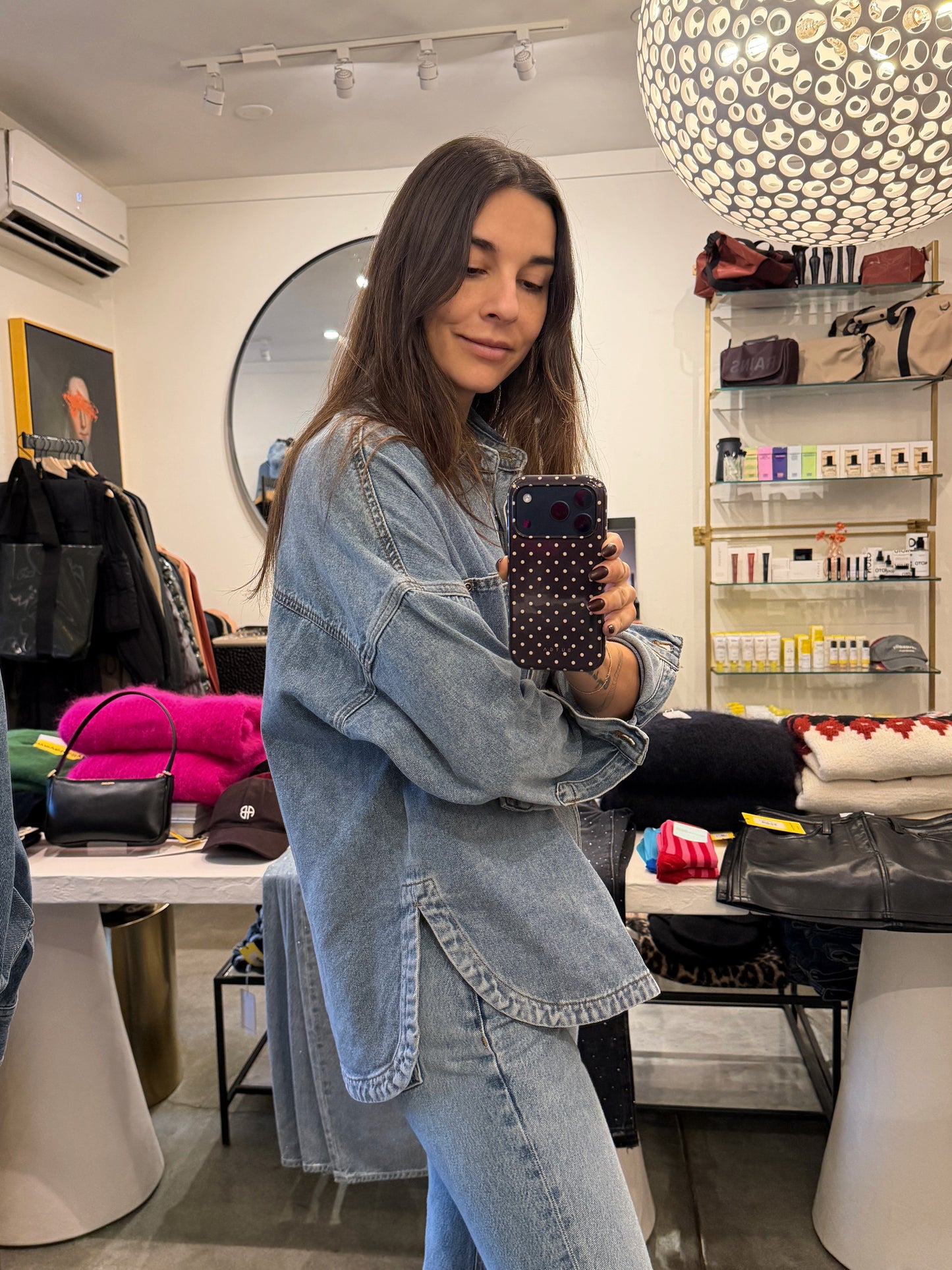 WASHED SNAP BUTTON DENIM SHACKET