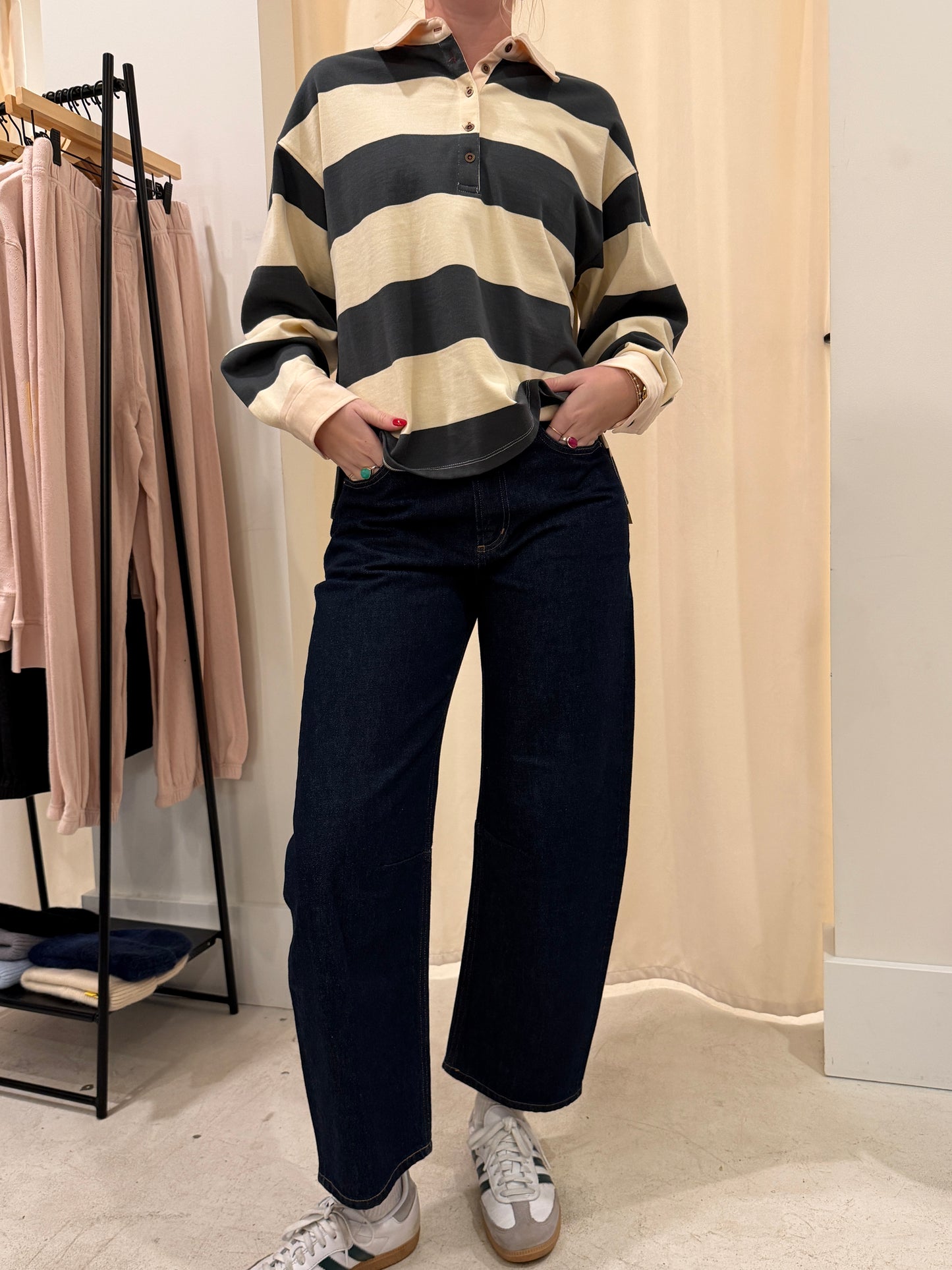 LONG SLEEVE COLLAR RUGBY SHIRT