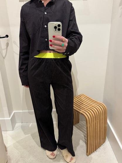 UPCYCLED POP BOXER PANT POPLIN PINSTRIPE