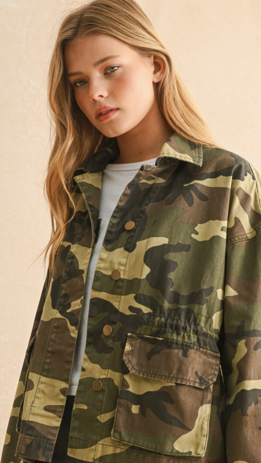 CAMOUFLAGE PRINTED JACKET