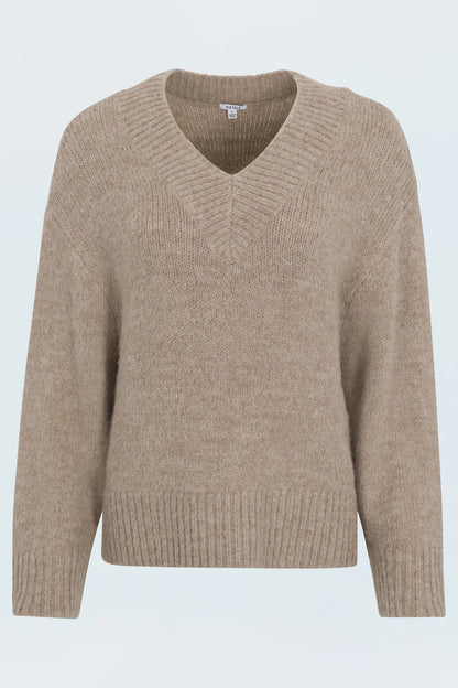TALIA CHUNKY V-NECK L/S SWEATER