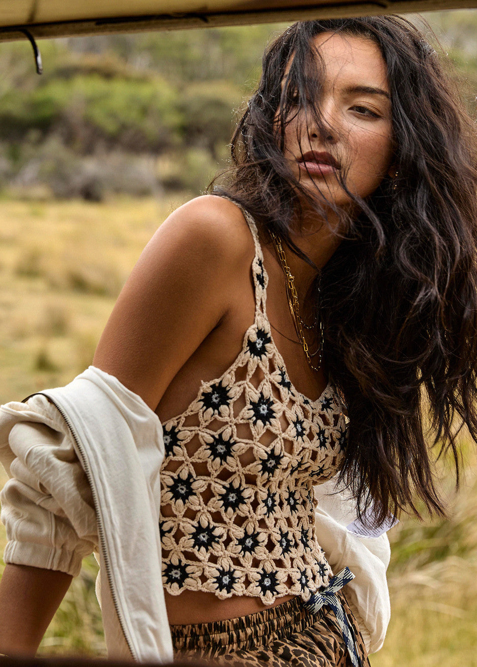 LUMINARY LILY CROCHET TOP