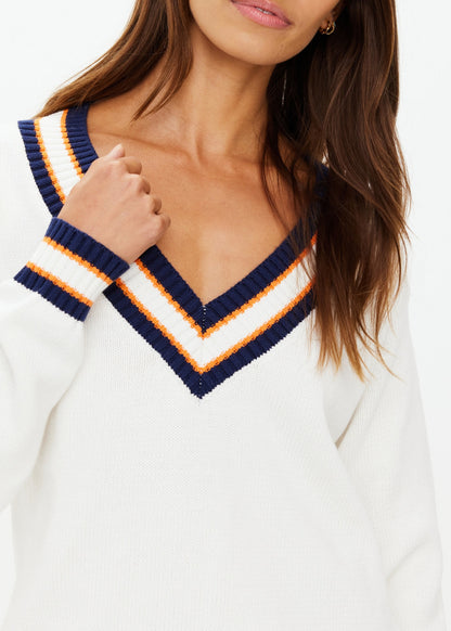 JOSETTE V NECK KNIT SWEATER
